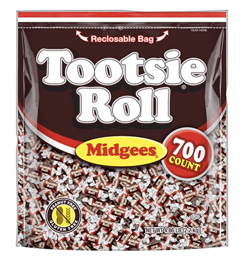 bag of tootsie rolls