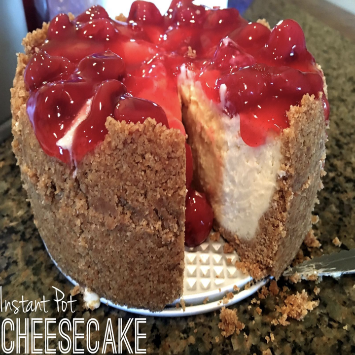 strawberry cheesecake made in an instant pot