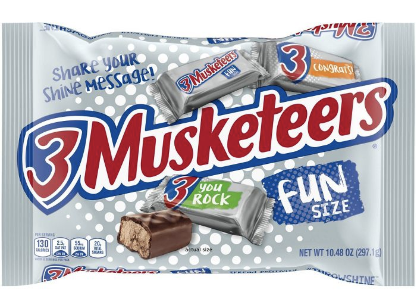 bag of mini 3 musketeers candy