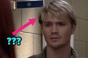 Char Michael Murray with a terrible haircut from "One Tree Hill"