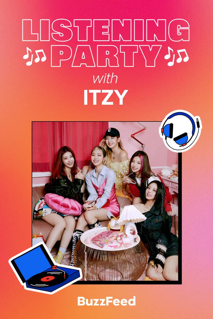 Listening Party graphic with ITZY