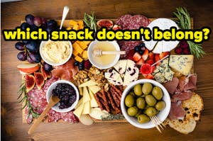 Which snack doesn't belong on this charcuterie spread