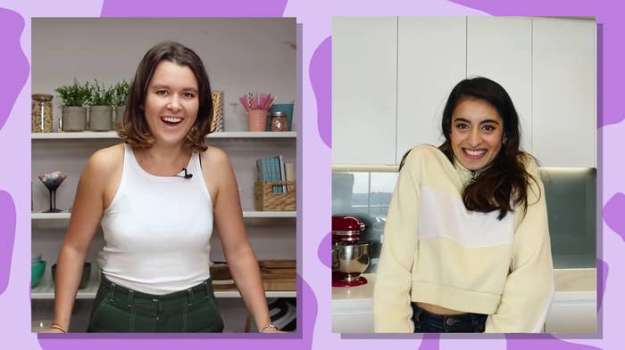 Zeta and Ismat side-by-side, smiling in their kitchens