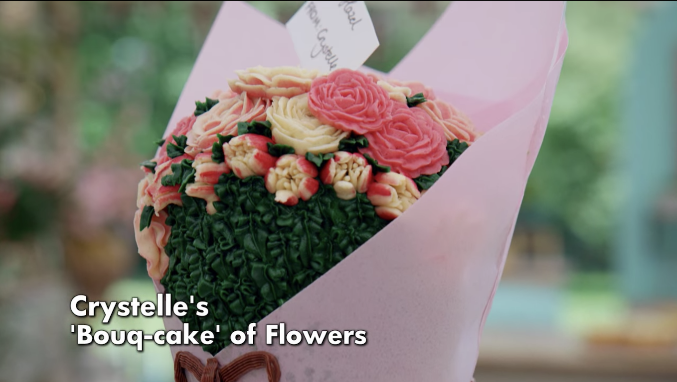 A cake that looks exactly like flowers