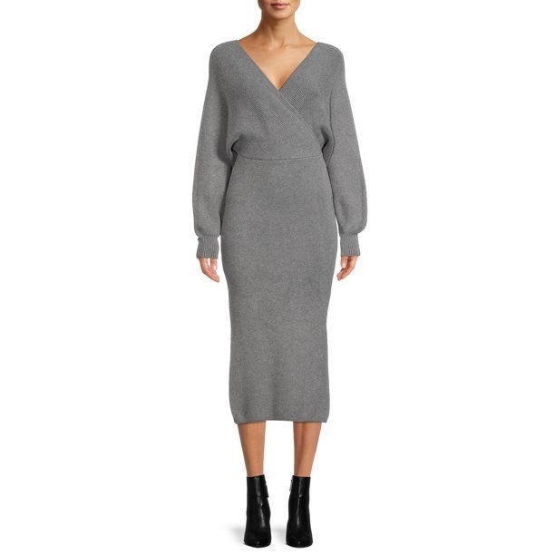 The midi dress in grey