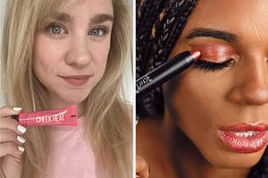 blush and eye shadow 