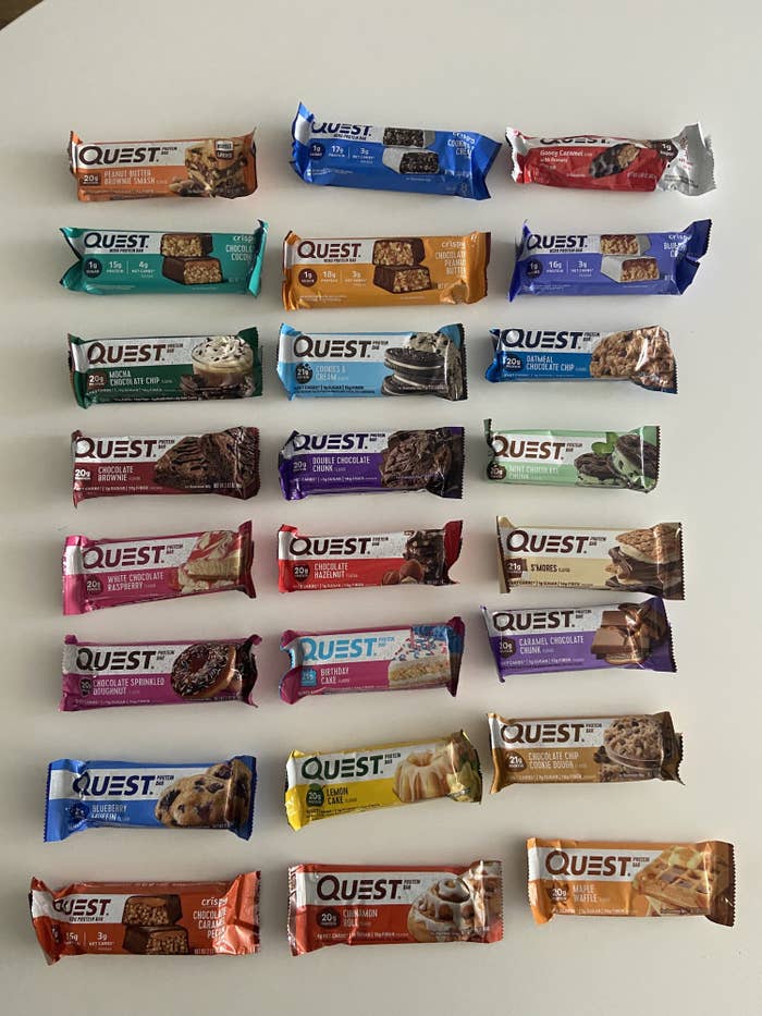 A selection of protein bars