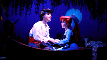 The animatronic Ariel and Eric from the Little Mermaid ride at Disney&#x27;s California Adventure