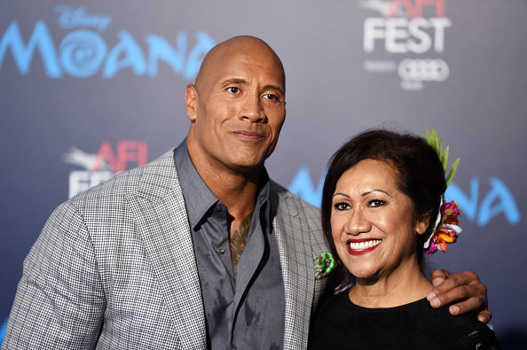 The Rock and his mom