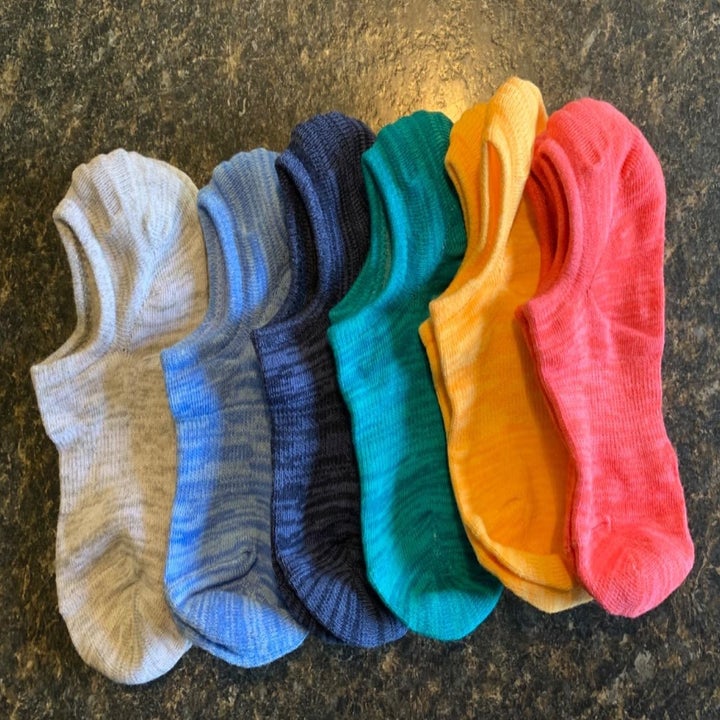 Reviewer image of six pairs of socks