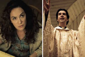 Kate Siegel and Hamish Linklater in Midnight Mass