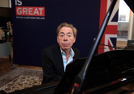 Andrew Lloyd Webber at a piano