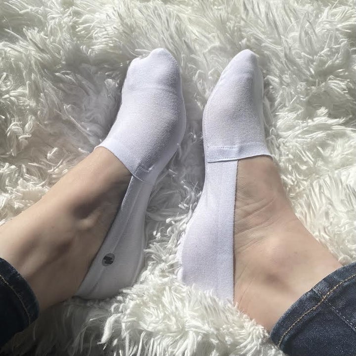 BuzzFeed writer wearing white socks