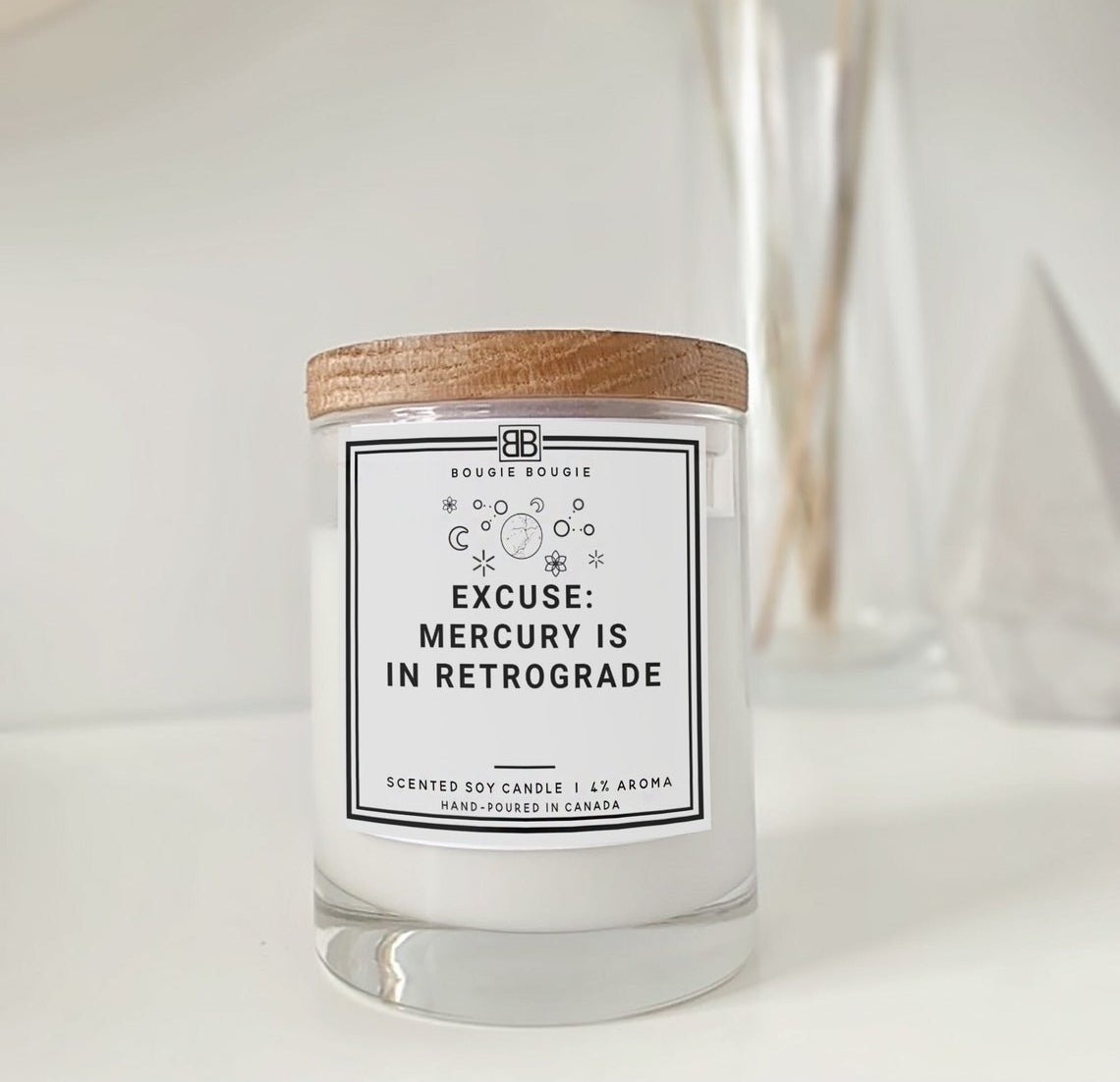 A candle that says excuse: Mercury is in retrograde