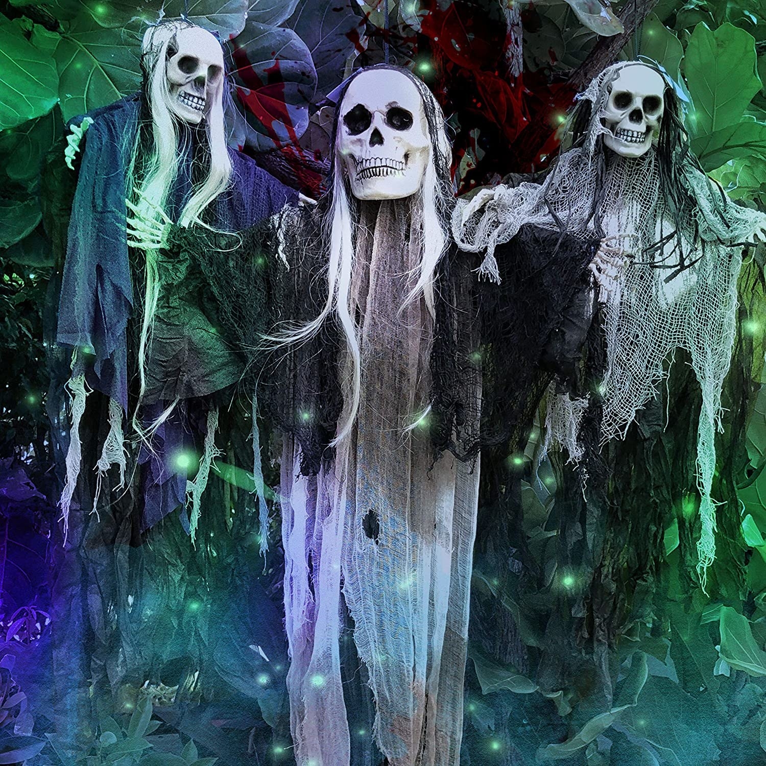 Figuras de esqueletos flotantes para Halloween