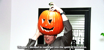 Dwight from The Office saying, &quot;This year I decided to really get into the spirit of Halloween&quot;