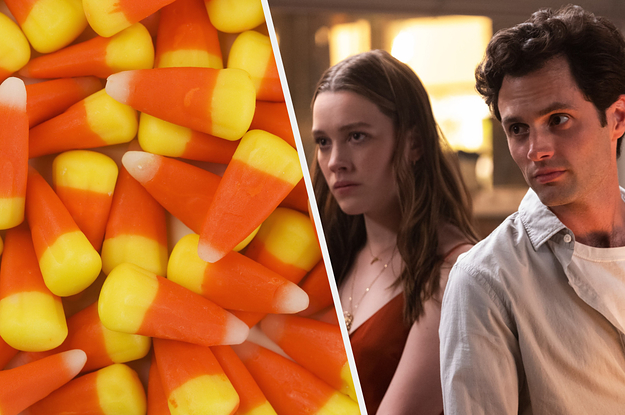 Candy corn side by side with You Season 3