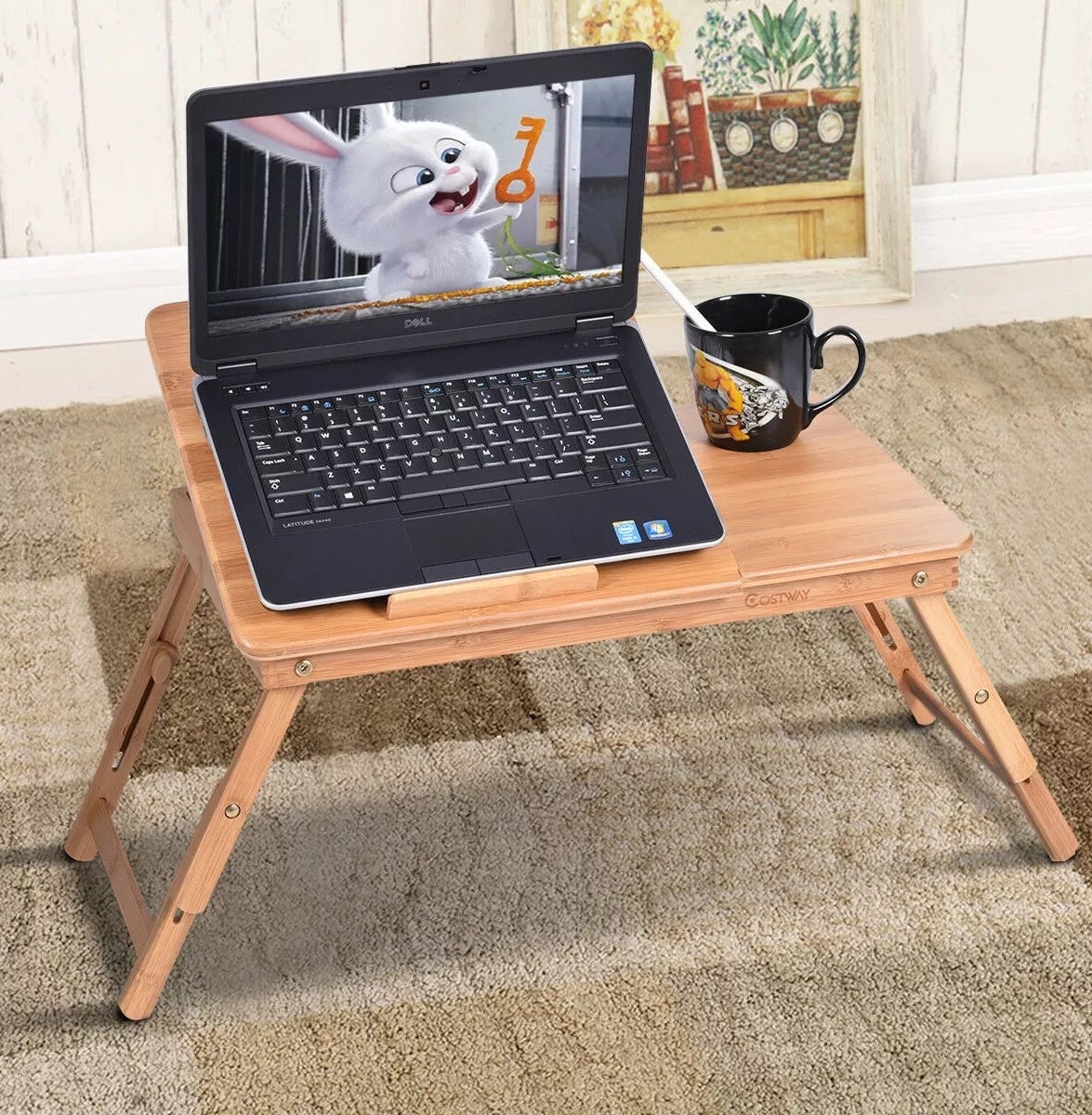 The bamboo with an adjustable table