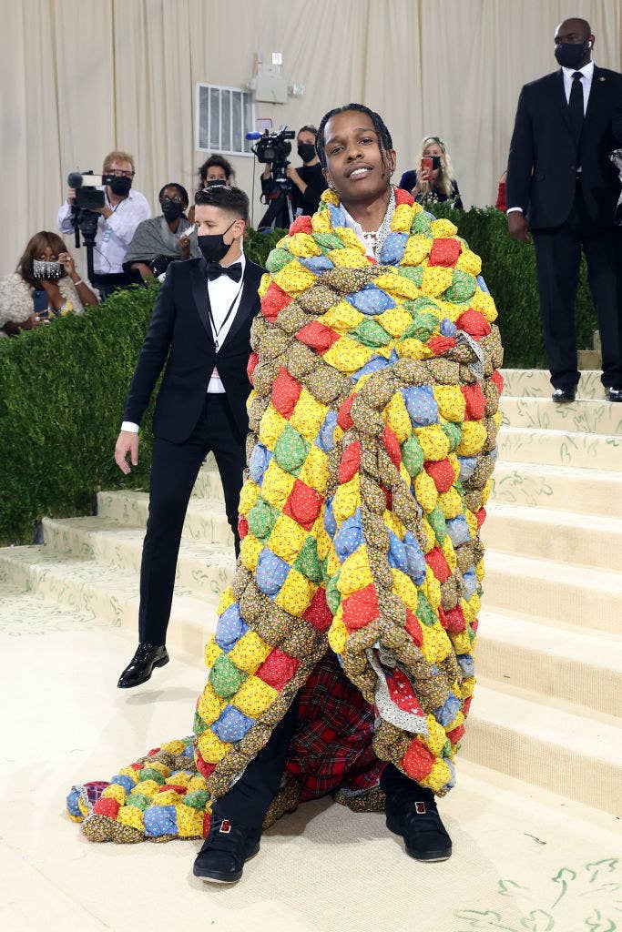 A$AP Rocky wrapped in the quilt
