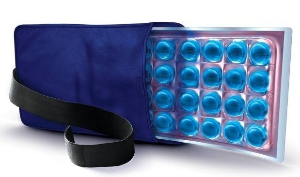 the reusable ice pack which comes in a protective case