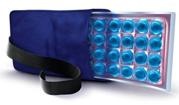 the reusable ice pack which comes in a protective case
