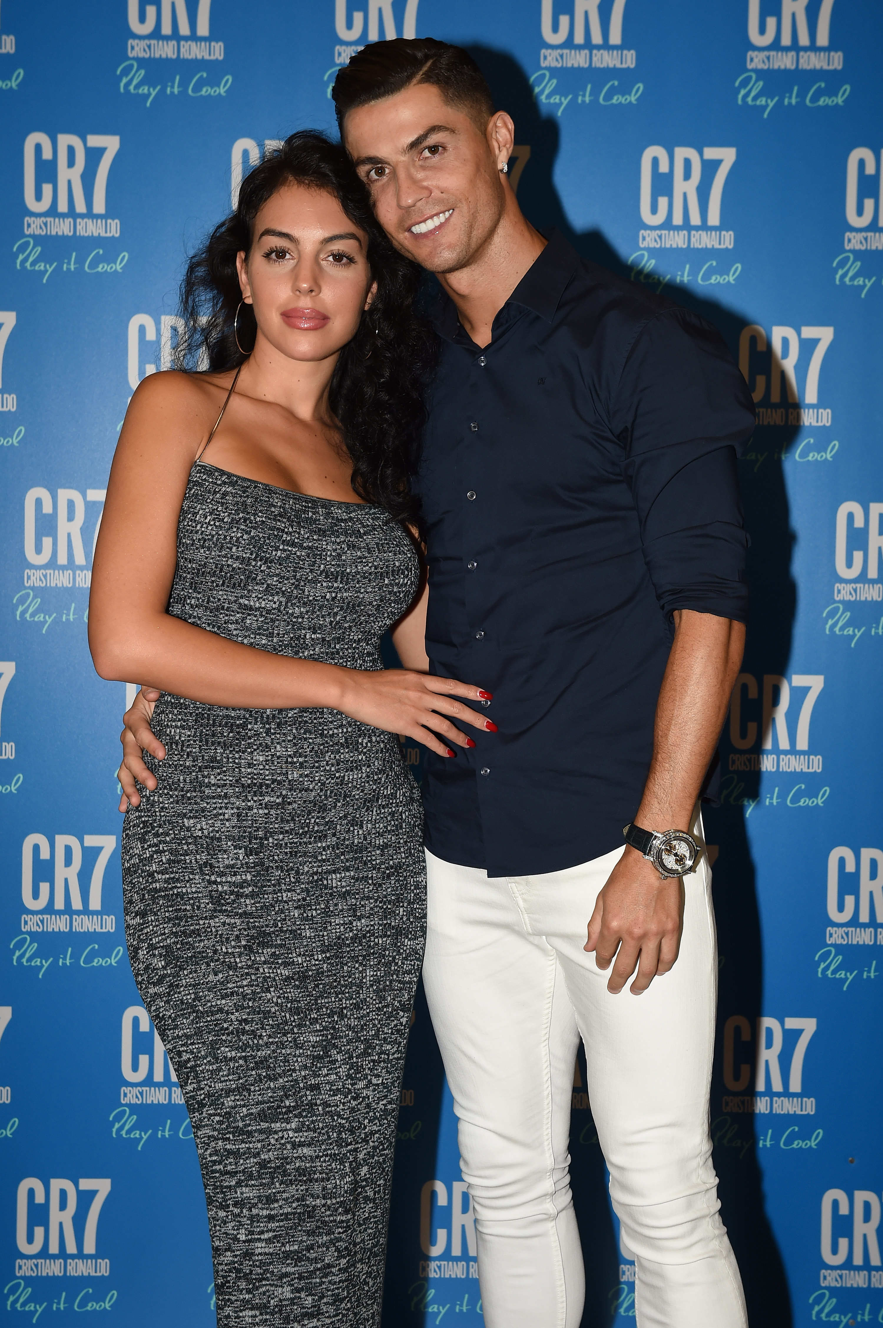 Georgina Rodriguez and Cristiano Ronaldo on the red carpet