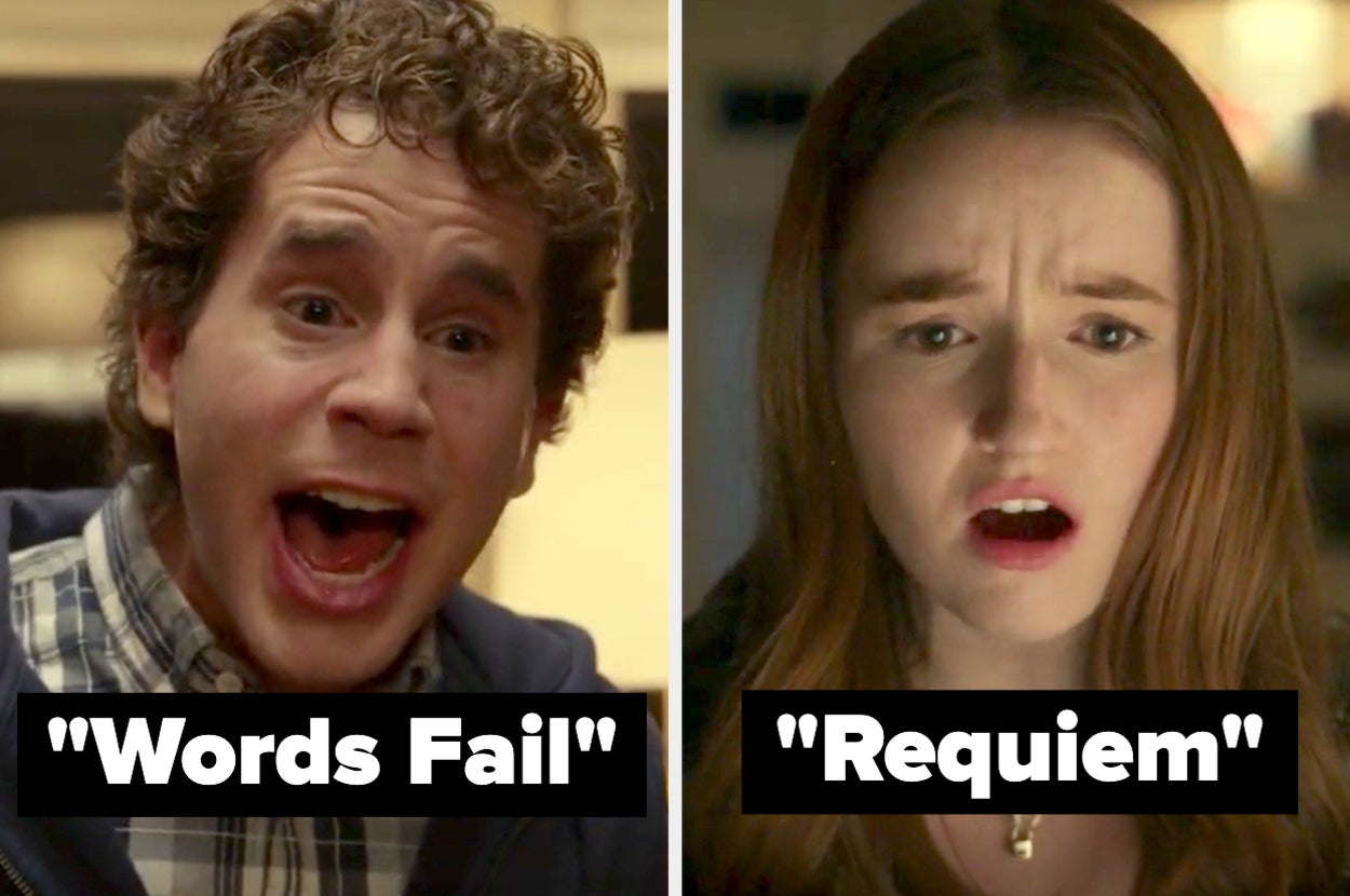 Stills from Dear Evan Hansen of Ben Platt close up and Kaitlyn Dever close up