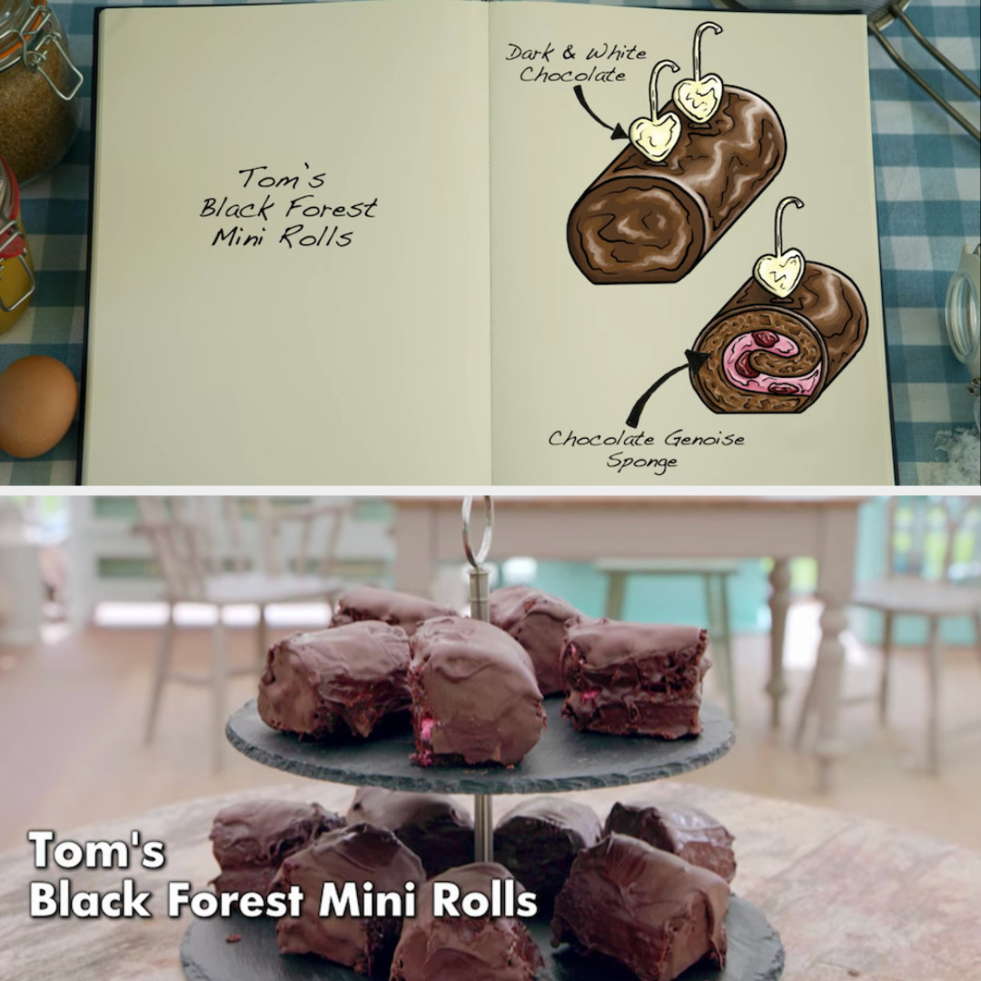 Tom&#x27;s mini rolls side by side with their drawing