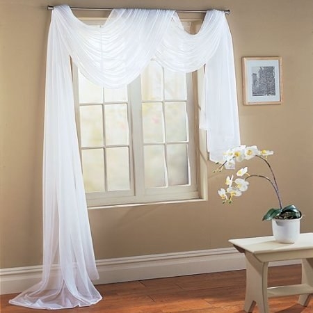 White curtain scarf