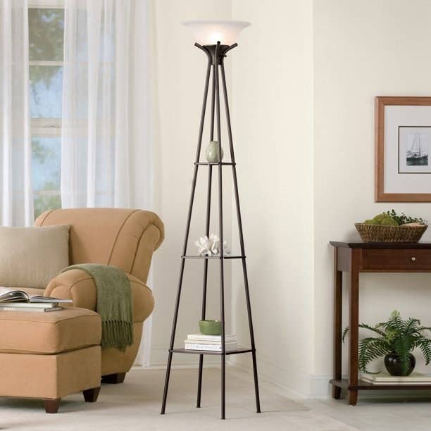 The lamp with two shelves