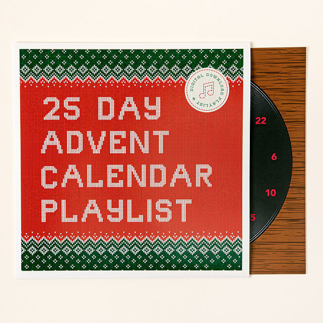 an advent calendar designed to look like a vinyl record