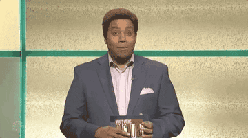 A gameshow host played by Kenan Thompson says "Don't like that!"