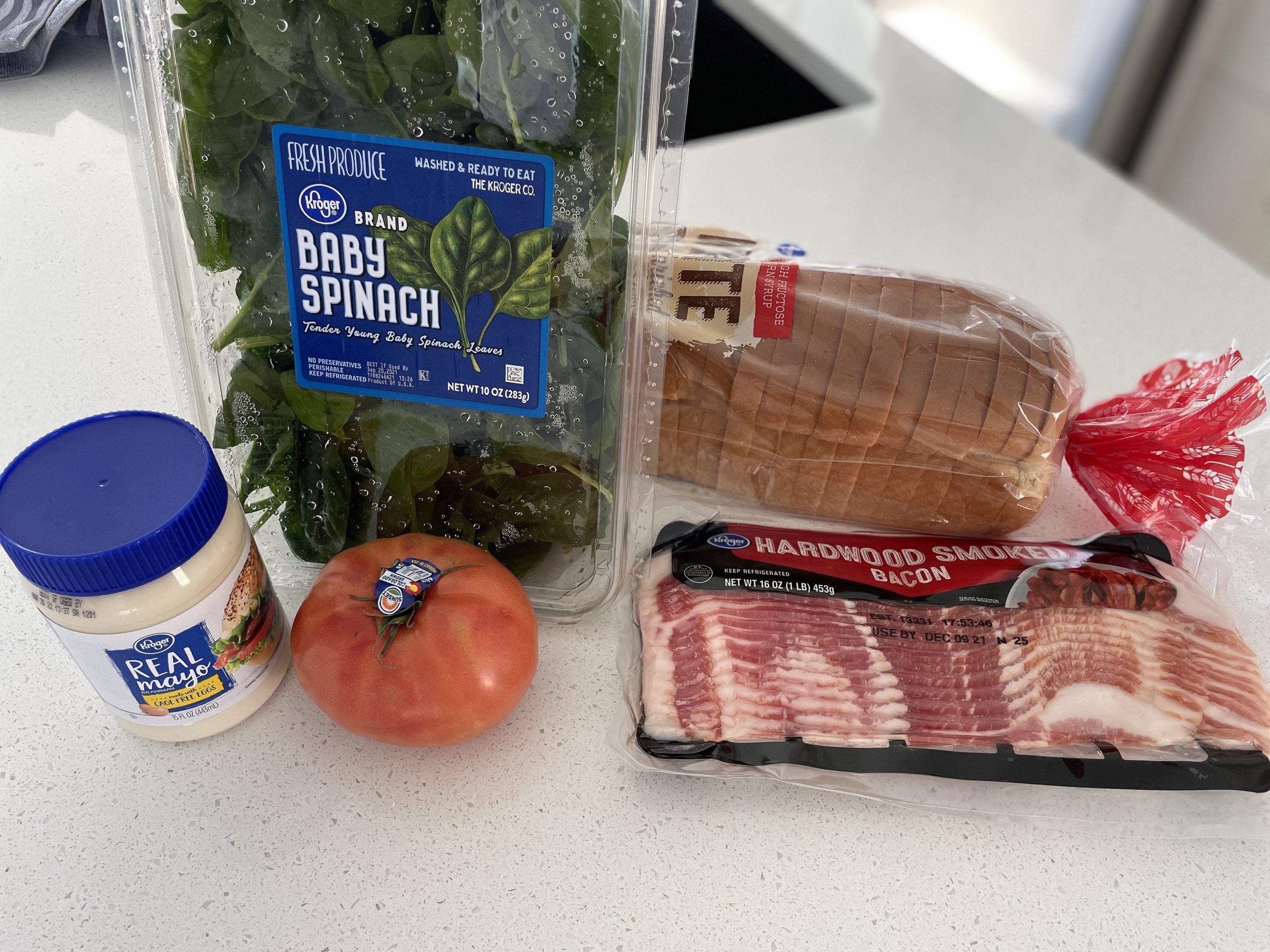 Ingredients for BLTs