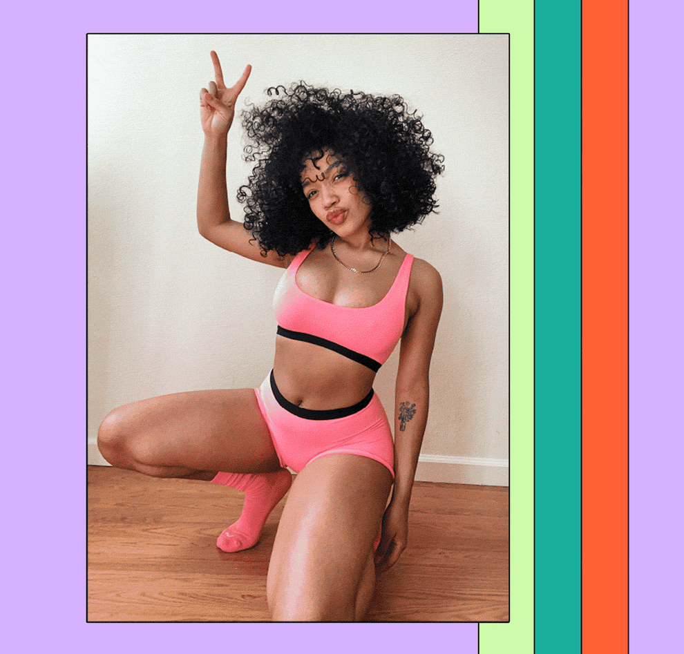 gif of different people wearing different styles of under garments from Me Undies