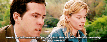 Gif from Definitely, Maybe of two actors talking to each other
