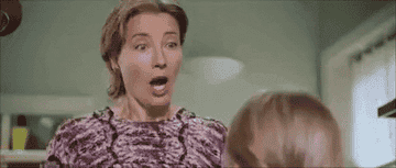 Gif of Emma Thompson in Love Actually
