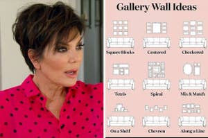 Shocked Kris Jenner, and different setups for gallery walls