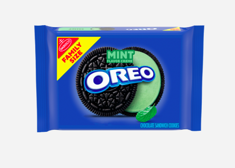 Oreo with green mint filling