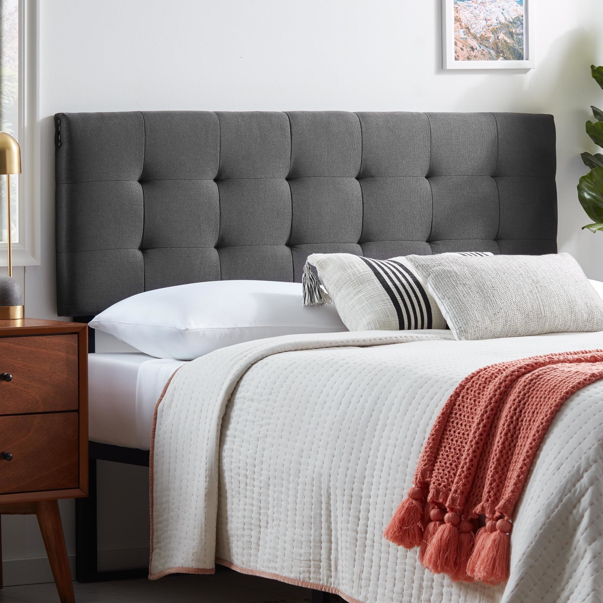 Headboard shown in color &quot;Charcoal&quot;.
