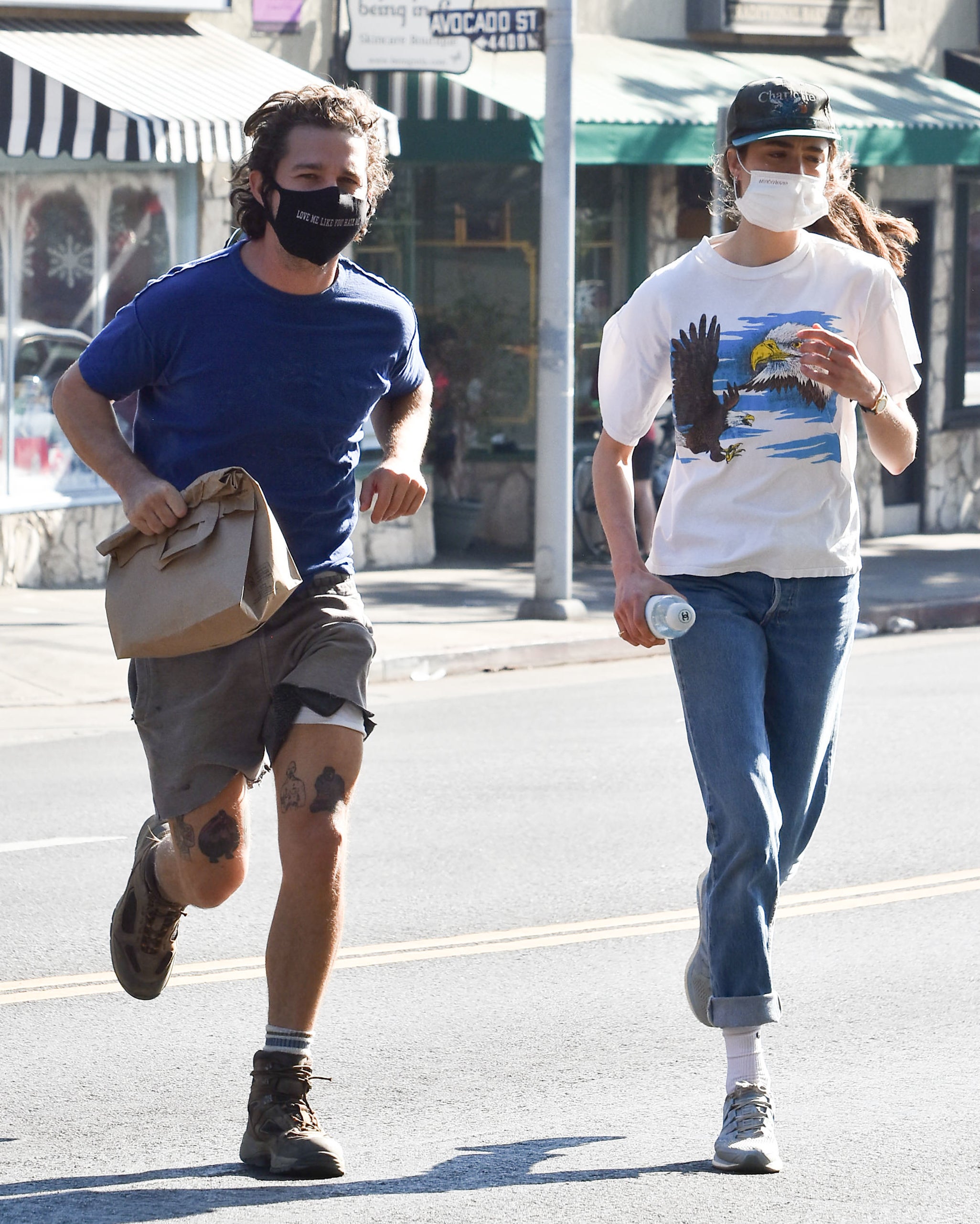 Margaret and Shia take a walk together