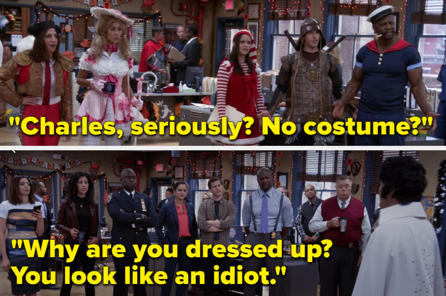 A collage of the squad dressed up in Halloween costumes and dressed in normal clothes