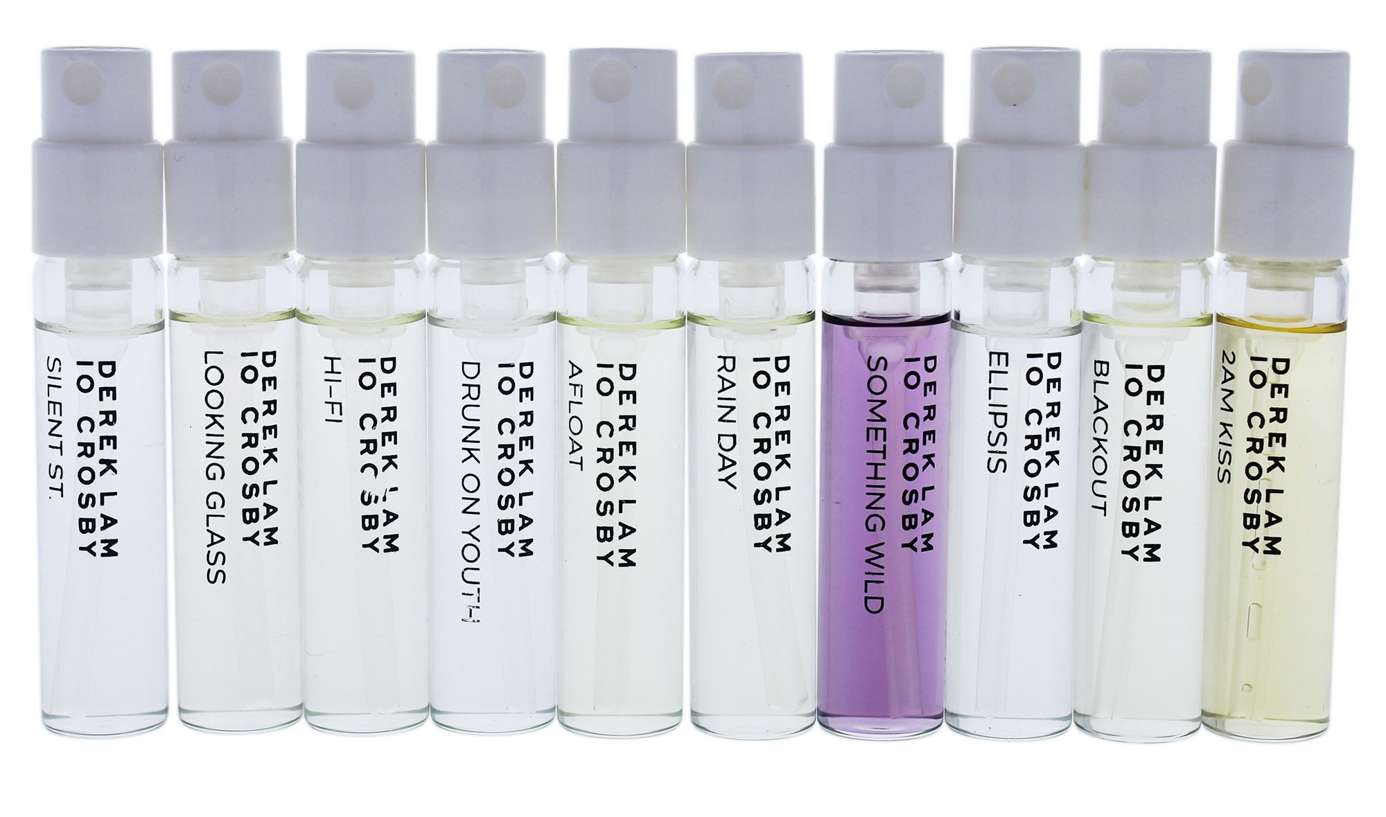 The ten-piece roll-on Derek Lam perfume set