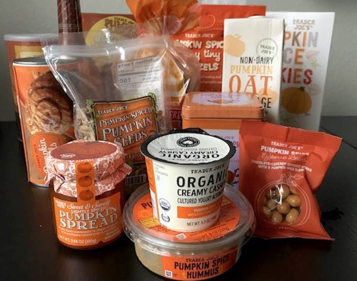 Every pumpkin spice item at trader joe&#x27;s, in one image