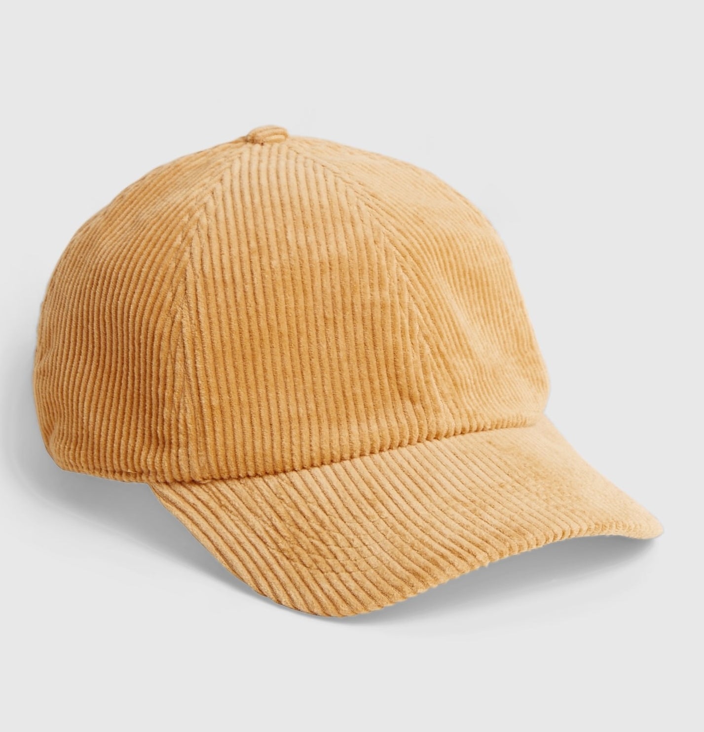 the yellow corduroy baseball hat