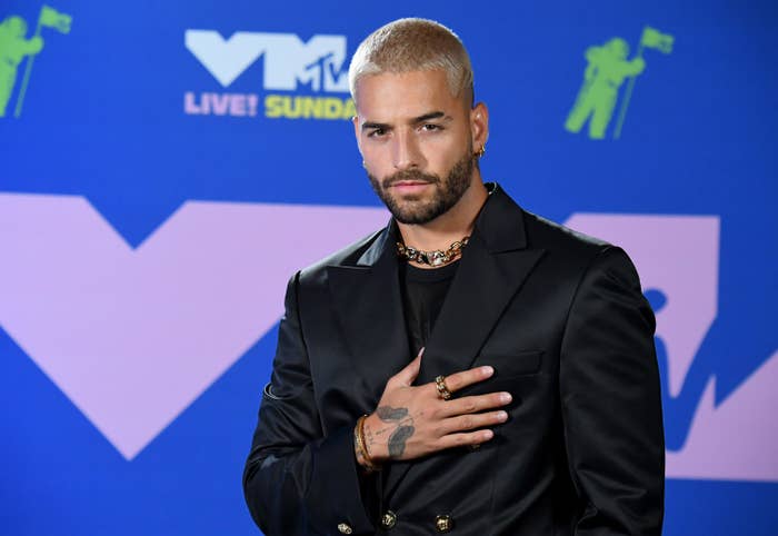 Maluma at an MTV event