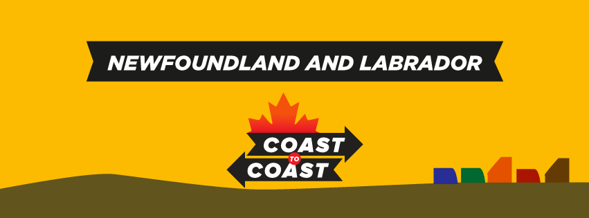 newfoundland and labrador on a yellow background