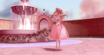 Barbie dancing on pointe shoes