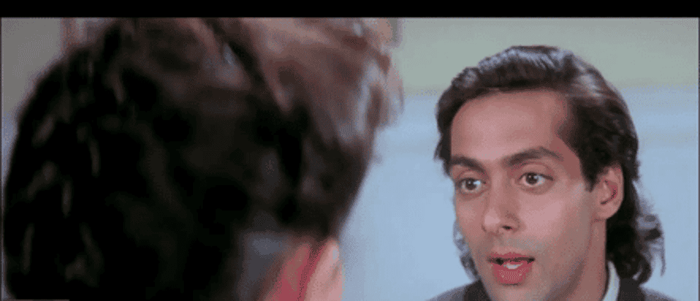 GIF of Prem and Karishma looking at each other doe-eyed