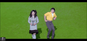 GIF showing Amar dancing weirdly to annoy Raveena