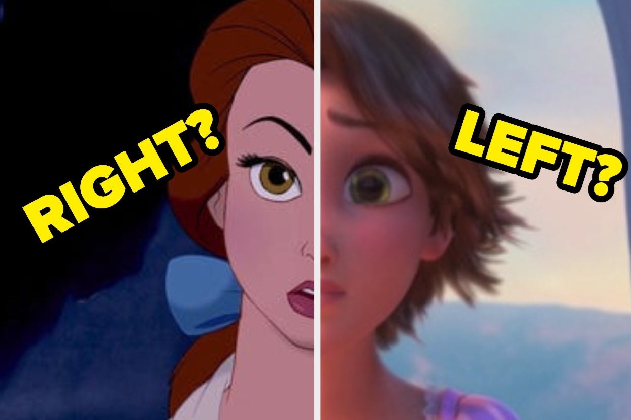 Belle with Right brain and Rapunzel with left brain